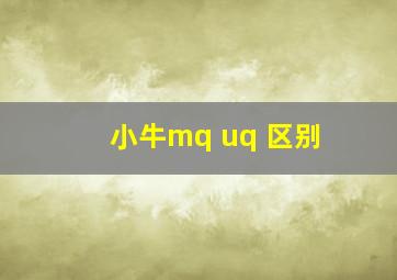 小牛mq uq 区别